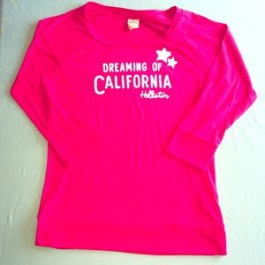 Hollister Pink Half Sleeve Shirt